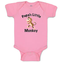 Baby Clothes Papa's Little Monkey Animals Zoo Baby Bodysuits Boy & Girl Cotton