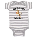 Baby Clothes Papa's Little Monkey Animals Zoo Baby Bodysuits Boy & Girl Cotton