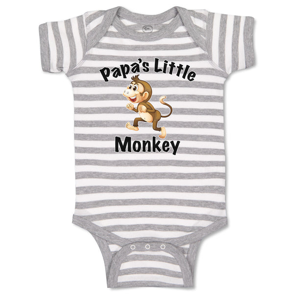 Baby Clothes Papa's Little Monkey Animals Zoo Baby Bodysuits Boy & Girl Cotton