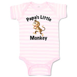 Baby Clothes Papa's Little Monkey Animals Zoo Baby Bodysuits Boy & Girl Cotton