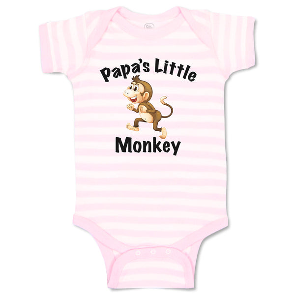 Baby Clothes Papa's Little Monkey Animals Zoo Baby Bodysuits Boy & Girl Cotton