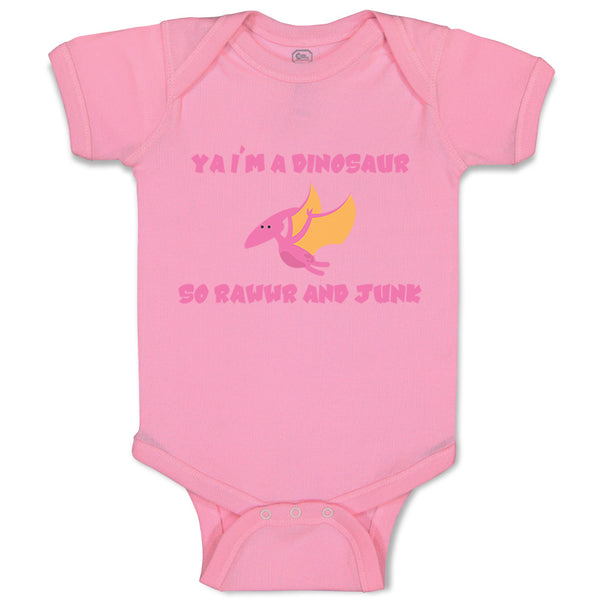 Baby Clothes Ya I'M A Dinosaur So Rawwr and Junk Dinosaurus Dino Trex Cotton