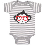 Baby Clothes Monkey with Sunglasses Zoo Funny Baby Bodysuits Boy & Girl Cotton