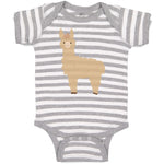 Baby Clothes Image of A Llama Funny Humor Baby Bodysuits Boy & Girl Cotton
