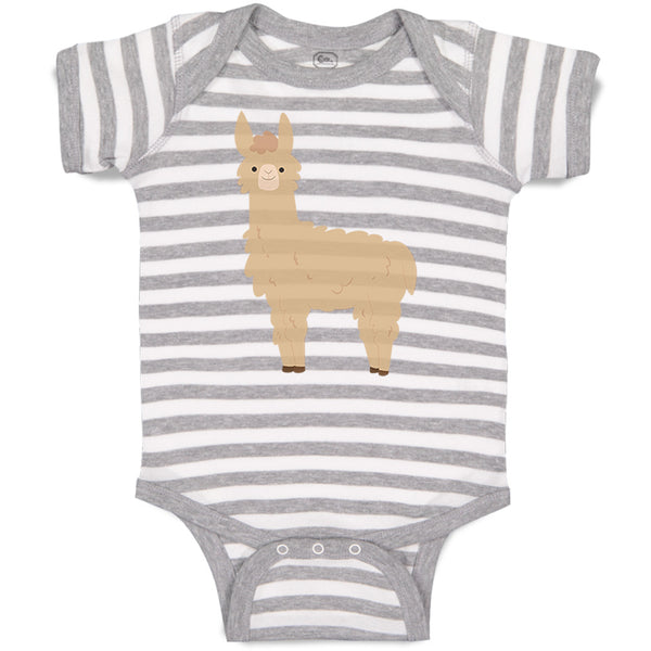 Baby Clothes Image of A Llama Funny Humor Baby Bodysuits Boy & Girl Cotton
