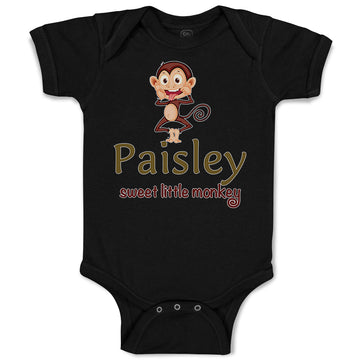 Baby Clothes Paisley Sweet Little Monkey Zoo Funny Baby Bodysuits Cotton
