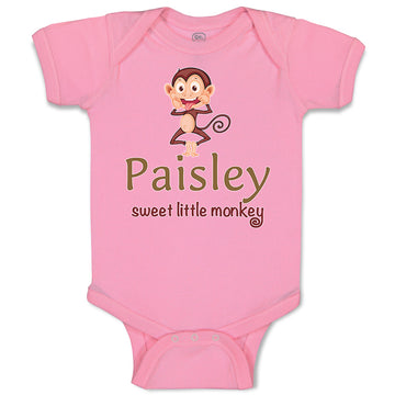 Baby Clothes Paisley Sweet Little Monkey Zoo Funny Baby Bodysuits Cotton