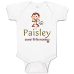 Baby Clothes Paisley Sweet Little Monkey Zoo Funny Baby Bodysuits Cotton
