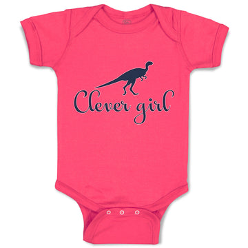 Baby Clothes Clever Girl Dinosaurus Dino Trex Baby Bodysuits Boy & Girl Cotton
