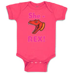 Baby Clothes She Rex Dinosaurus Dino Trex Girl Baby Bodysuits Boy & Girl Cotton