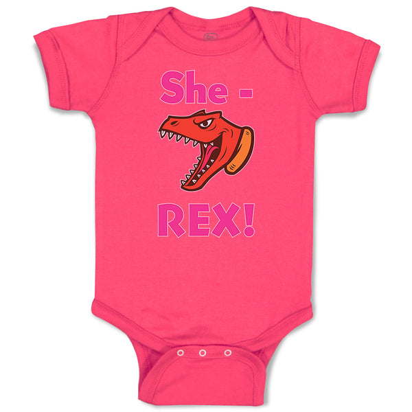 Baby Clothes She Rex Dinosaurus Dino Trex Girl Baby Bodysuits Boy & Girl Cotton