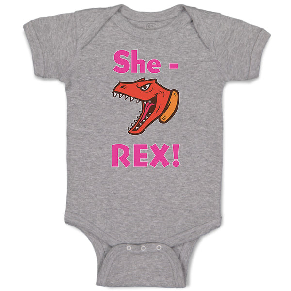 Baby Clothes She Rex Dinosaurus Dino Trex Girl Baby Bodysuits Boy & Girl Cotton