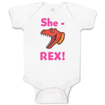 Baby Clothes She Rex Dinosaurus Dino Trex Girl Baby Bodysuits Boy & Girl Cotton