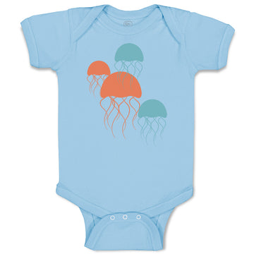 Baby Clothes Jellyfish Ocean Sea Life Funny Baby Bodysuits Boy & Girl Cotton