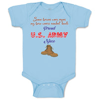 Baby Clothes Heroes Wear Capes, My Combat Boots Proud U.S Army Niece Cotton