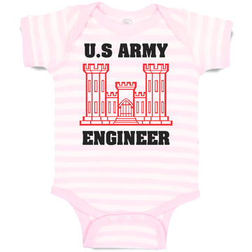 Baby Clothes U.S Army Engineer Baby Bodysuits Boy & Girl Newborn Clothes Cotton