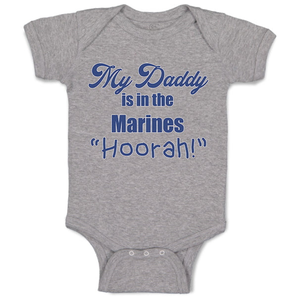 Baby Clothes My Daddy Is in The Marines "Hoorah" Baby Bodysuits Cotton