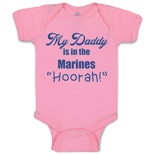 Baby Clothes My Daddy Is in The Marines "Hoorah" Baby Bodysuits Cotton
