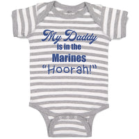 Baby Clothes My Daddy Is in The Marines "Hoorah" Baby Bodysuits Cotton