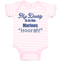 Baby Clothes My Daddy Is in The Marines "Hoorah" Baby Bodysuits Cotton