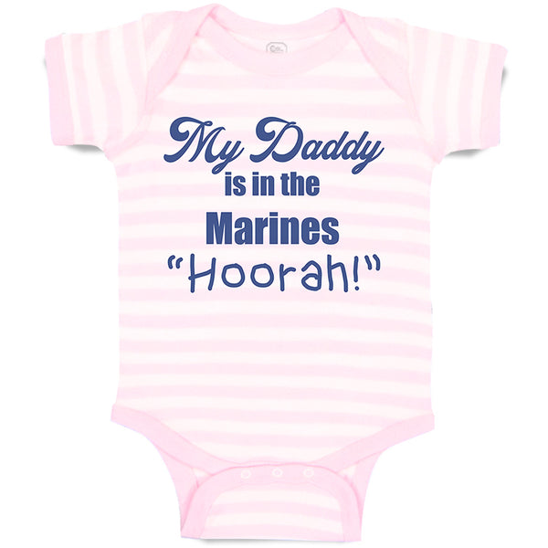 Baby Clothes My Daddy Is in The Marines "Hoorah" Baby Bodysuits Cotton