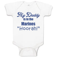 Baby Clothes My Daddy Is in The Marines "Hoorah" Baby Bodysuits Cotton