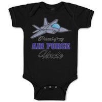 Baby Clothes Proud of My Air Force Uncle Baby Bodysuits Boy & Girl Cotton