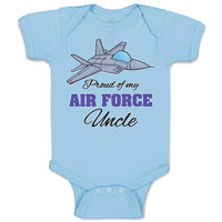 Baby Clothes Proud of My Air Force Uncle Baby Bodysuits Boy & Girl Cotton