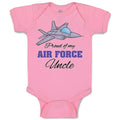 Baby Clothes Proud of My Air Force Uncle Baby Bodysuits Boy & Girl Cotton