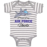 Baby Clothes Proud of My Air Force Uncle Baby Bodysuits Boy & Girl Cotton