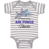 Baby Clothes Proud of My Air Force Uncle Baby Bodysuits Boy & Girl Cotton