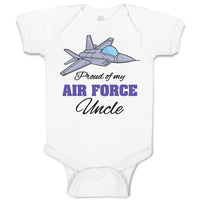 Baby Clothes Proud of My Air Force Uncle Baby Bodysuits Boy & Girl Cotton