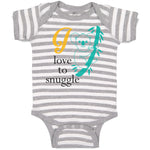 Baby Clothes I Love to Snuggle Koala Baby Bodysuits Boy & Girl Cotton