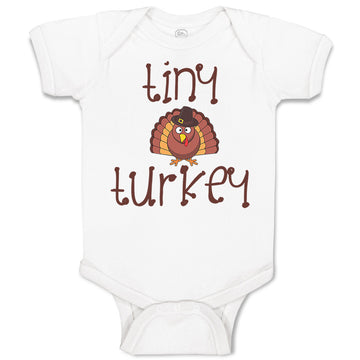 Baby Clothes Tiny Turkey Thanksgiving Baby Bodysuits Boy & Girl Cotton