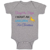 Baby Clothes Forget Hippo I Want A Unicorn Christmas Xmas Christmas Xmas Santa