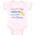 Baby Clothes Forget Hippo I Want A Unicorn Christmas Xmas Christmas Xmas Santa