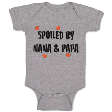 Baby Clothes Spoiled by Nana & Papa Grandparents Baby Bodysuits Cotton