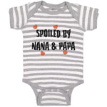 Baby Clothes Spoiled by Nana & Papa Grandparents Baby Bodysuits Cotton