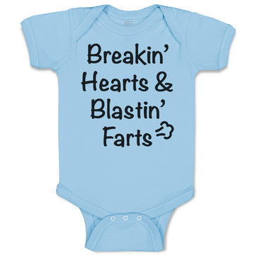 Baby Clothes Breaking' Hearts Blasting Farts Humor Funny Baby Bodysuits Cotton