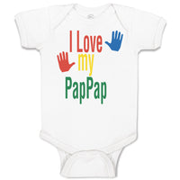 Baby Clothes I Love My Pap Pap Grandpa Grandfather Baby Bodysuits Cotton