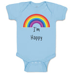 Baby Clothes I'M Happy Rainbow Funny Humor Baby Bodysuits Boy & Girl Cotton