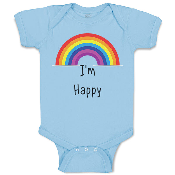 Baby Clothes I'M Happy Rainbow Funny Humor Baby Bodysuits Boy & Girl Cotton