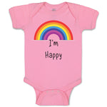 Baby Clothes I'M Happy Rainbow Funny Humor Baby Bodysuits Boy & Girl Cotton