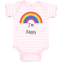 Baby Clothes I'M Happy Rainbow Funny Humor Baby Bodysuits Boy & Girl Cotton