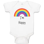 Baby Clothes I'M Happy Rainbow Funny Humor Baby Bodysuits Boy & Girl Cotton