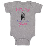 Baby Clothes Silly Boys Dirt Bikes Are for Girls! Funny Humor Baby Bodysuits