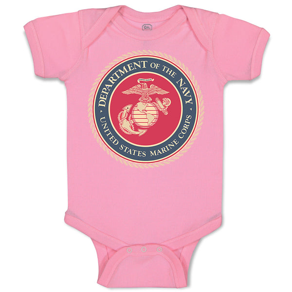 Baby Clothes Department Navy Us Marine Corp Baby Bodysuits Boy & Girl Cotton