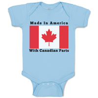 Baby Clothes Made in America with Canadian Parts Style B Baby Bodysuits Cotton