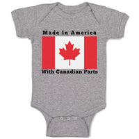 Baby Clothes Made in America with Canadian Parts Style B Baby Bodysuits Cotton