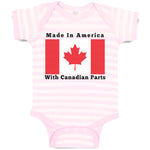 Baby Clothes Made in America with Canadian Parts Style B Baby Bodysuits Cotton